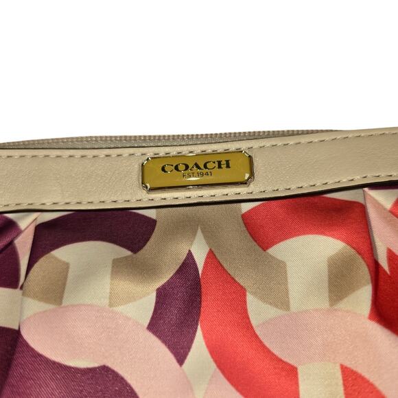 NWT Authentic Coach Wristlet Clutch Wallet Chainlink C Monogram Colorful Purse - Picture 4 of 7